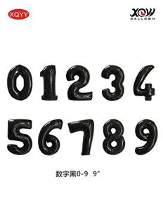 Digital black 0-9 9 inches