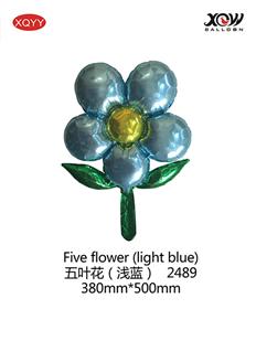 Five flower��light blue��