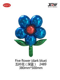 Five flower��dark blue��